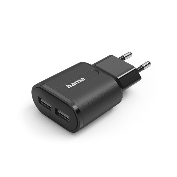 Hama USB nabíječka, 2x USB-A, 12 W/2,4 A