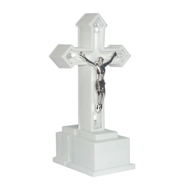 kříž ledový, 15cm, LED osvětlení