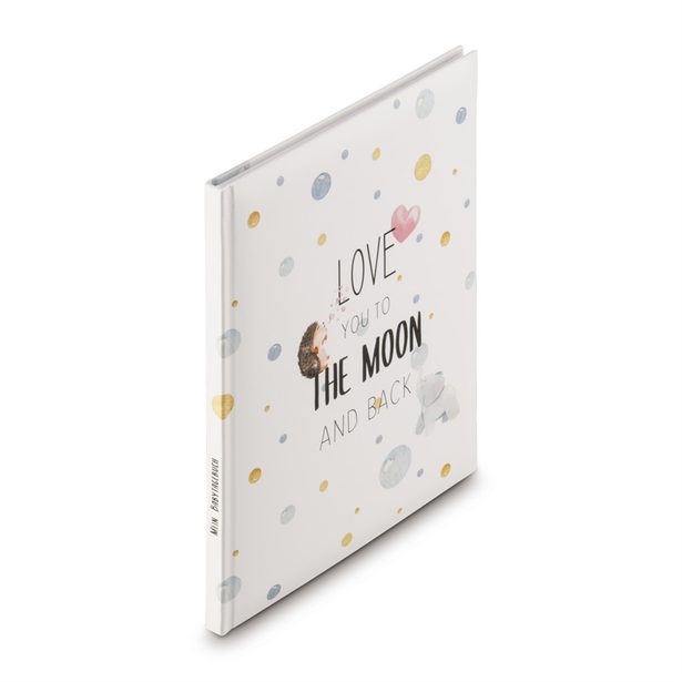 Deník miminka TO THE MOON 22x29 cm, 46 stran (v němčině)