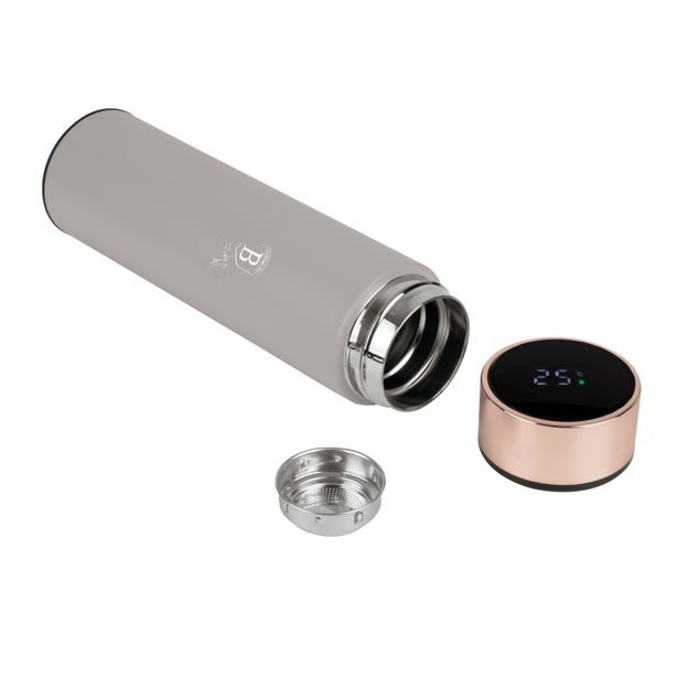 BERLINGERHAUS Chytrá termoska s ukazatelem teploty 0,5 l Taupe Collection BH-9677