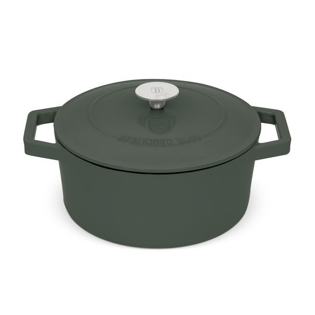 BERLINGERHAUS Pekáč litinový s poklicí 24 cm Matte Green Collection BH-6544