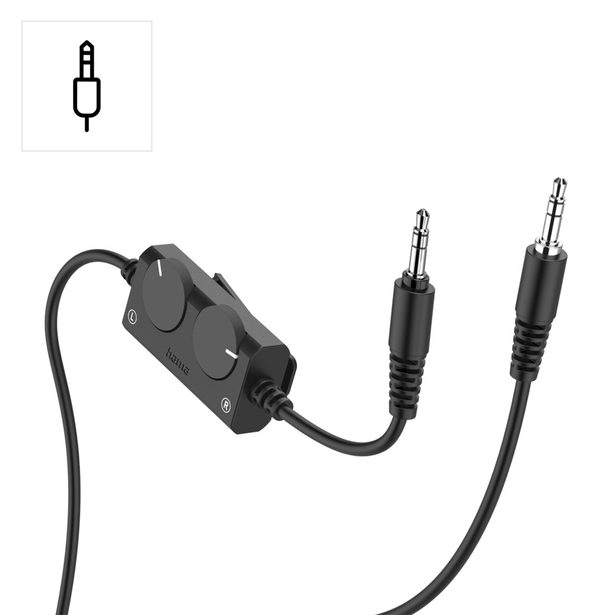 Hama TV sluchátka, dlouhý kabel, L/P ovládání hlasitosti