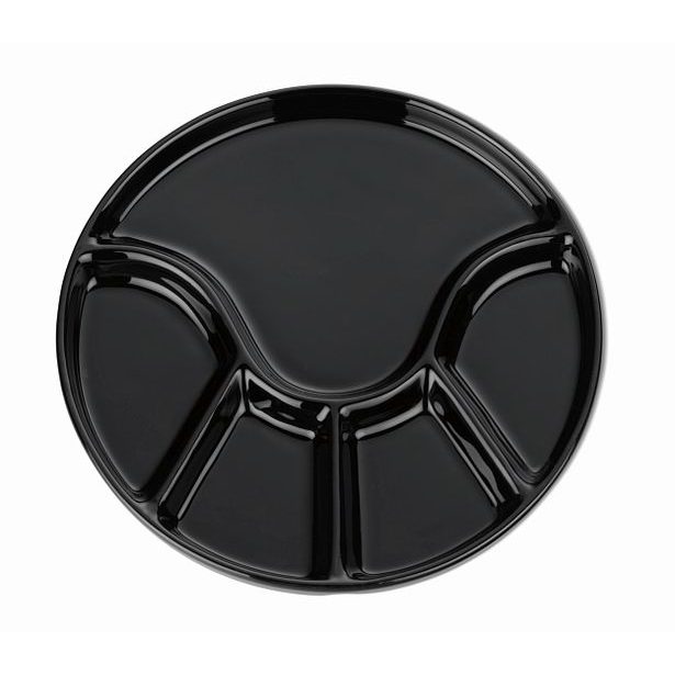 KELA Fondue talíř ANNELI černá 21,5 cm KL-67404