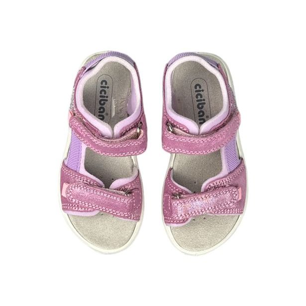 Dívčí sportovní kožené sandály Ciciban - Růžová