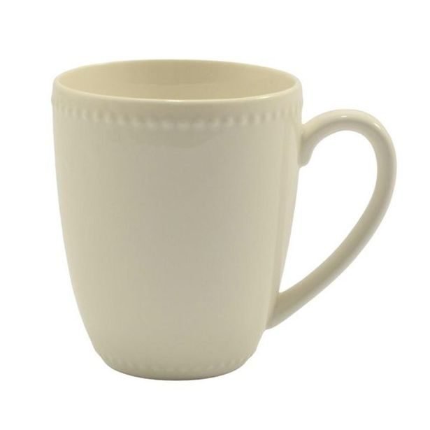 hrnek 355ml, DOTS, bílý, keramika