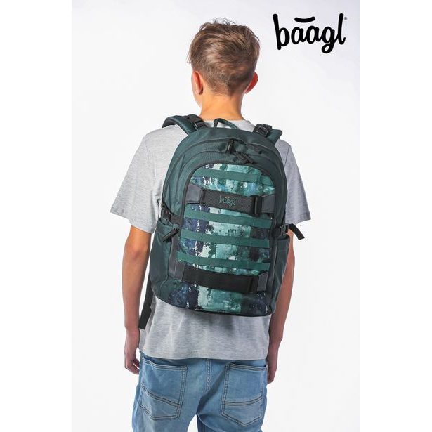 BAAGL SET 3 Skate Forest: batoh, penál, sportovní taška