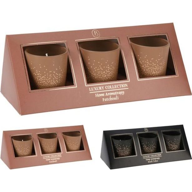 svíčka 3ks, d6cm, krabička, 2barvy, DB