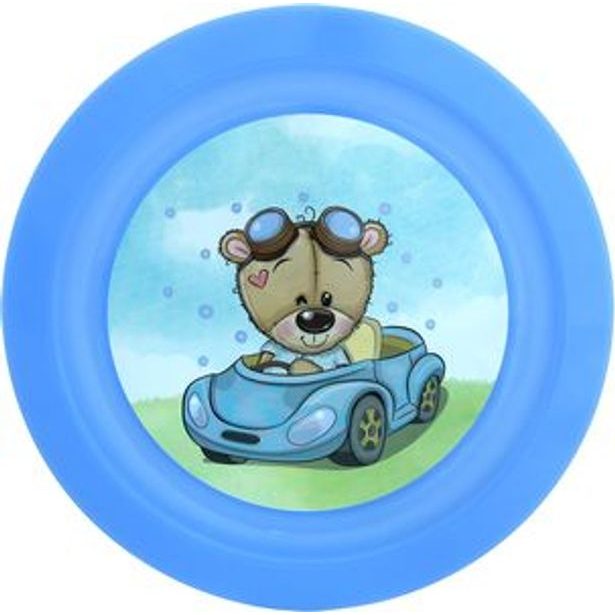 talíř d21cm měl. MEDVÍDEK auto IML, aqua, dětský, plast