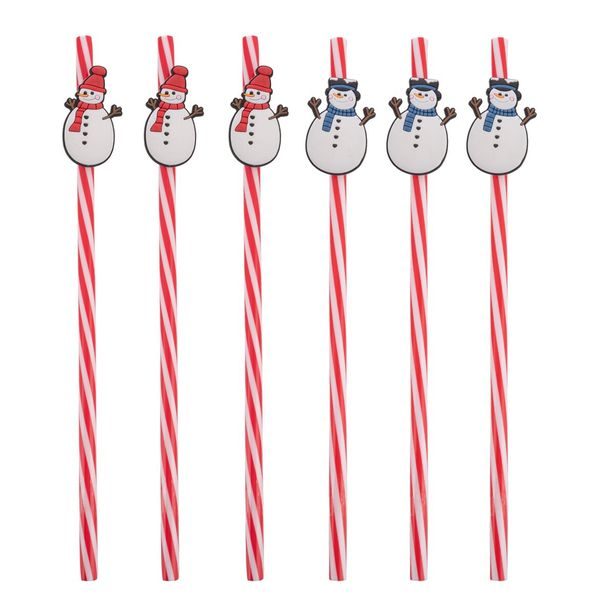 Nápojové brčko opakované použití SNĚHULÁK 6 ks