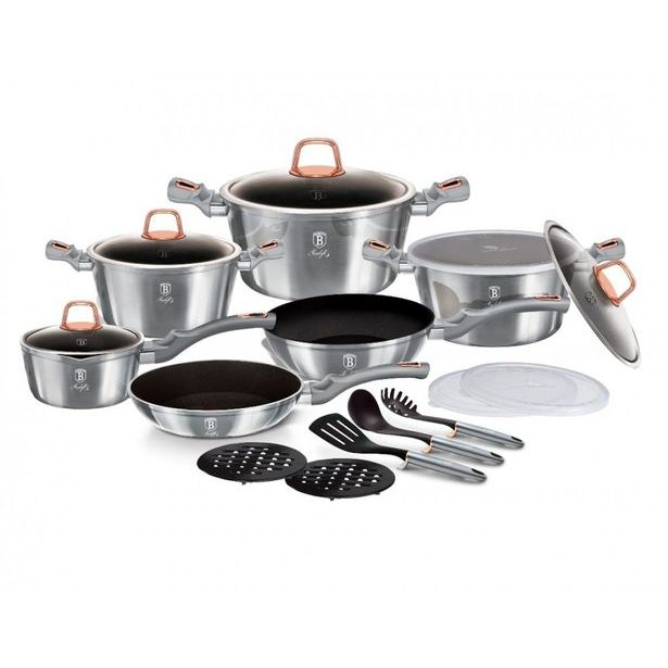 BERLINGERHAUS Sada nádobí s titanovým povrchem 18 ks Moonlight Edition BH-7037