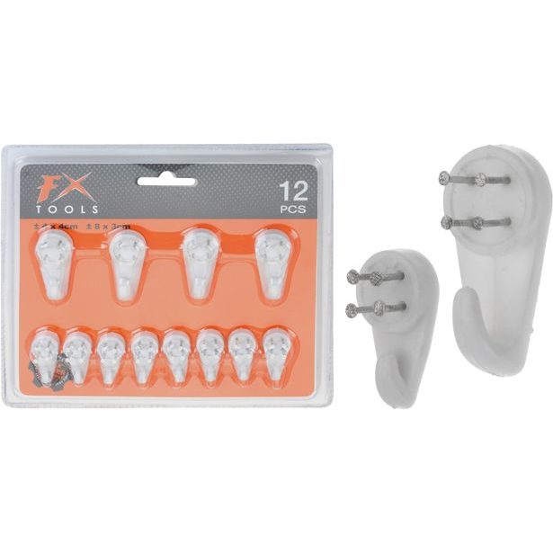 háček- 4ks větší+8ks menší, SÁDROKARTON