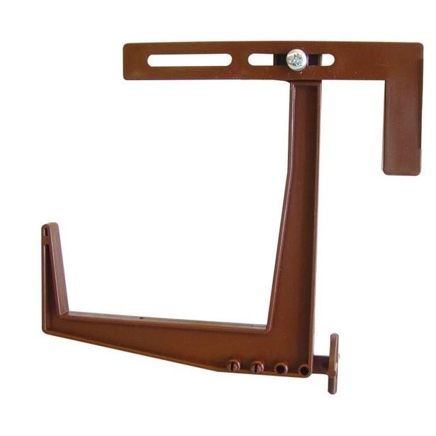 držák truhl. balkón, nastav., hnědý, plast