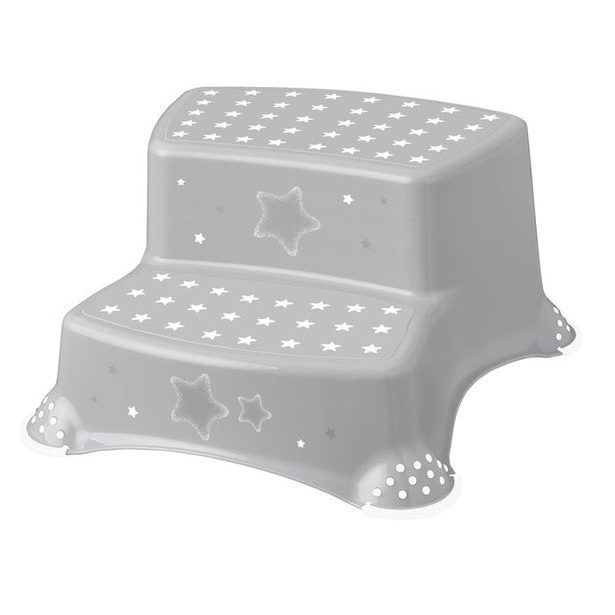 taburetka 40x37,v.21cm,2stupně, sever.šedá, plast