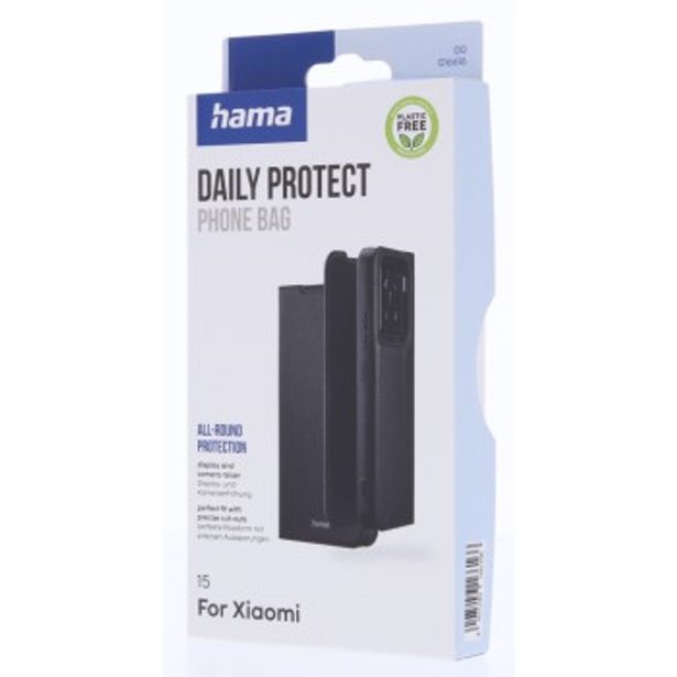 Hama Daily Protect, pouzdro-knížka pro Xiaomi Redmi 15, funkce stojanu, černé