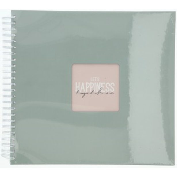 Hama album klasické spirálové FINE ART 36x32 cm, 50 stran, sage, bílé listy