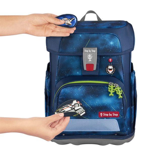 Školní aktovka CLOUD pro prvňáčky - 5dílný set, Step by Step STARSHIP GALACTUS