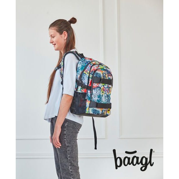 BAAGL 3 SET Skate Batman Comics: batoh, etue, sáček Baagl