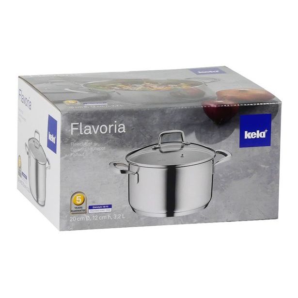 KELA Hrnec s poklicí nerez 18/10 FLAVORIA 20 cm KL-10175