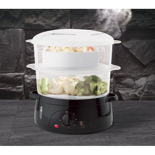 BERLINGERHAUS Parní hrnec elektrický dvoupatrový Black Rose Collection BH-9378