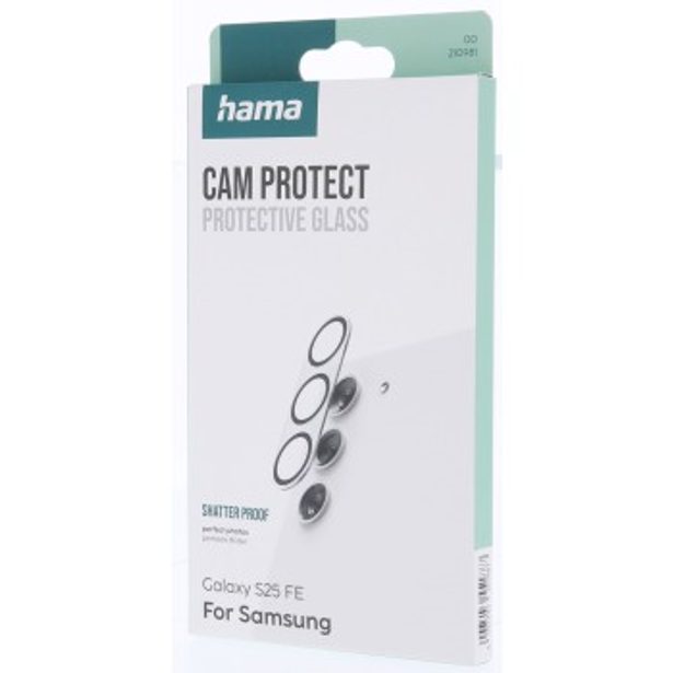 Hama Cam Protect, ochranné sklo fotoaparátu pro Samsung Galaxy S25 FE, průhledné