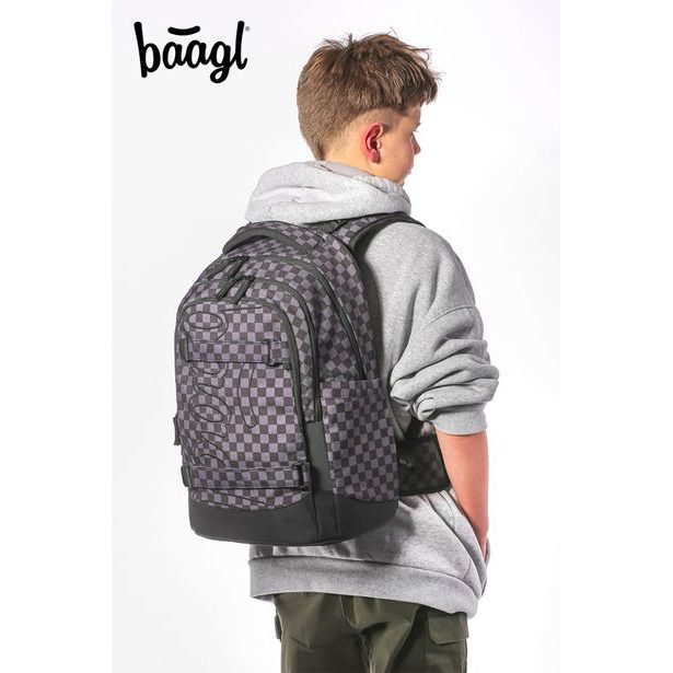 BAAGL Školní batoh Skate max SKA šedá