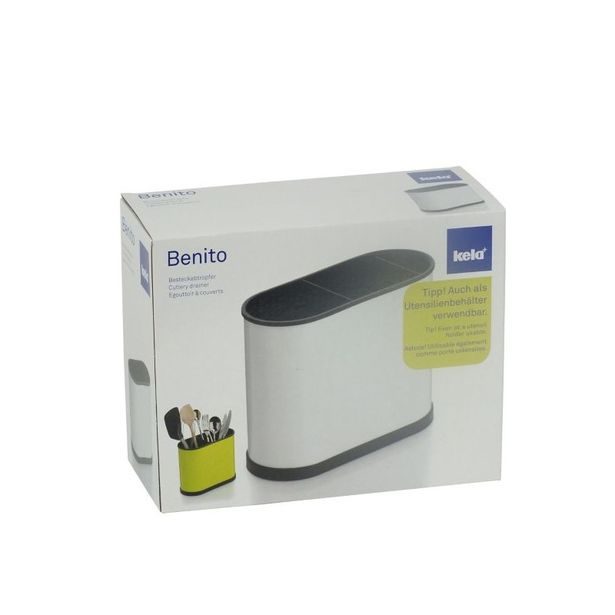 KELA Příborník BENITO bílý 22x10x18cm KL-11659