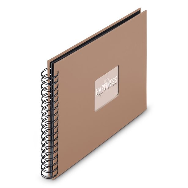 Hama album klasické spirálové FINE ART 28x24 cm, 50 stran, mousse, černé listy