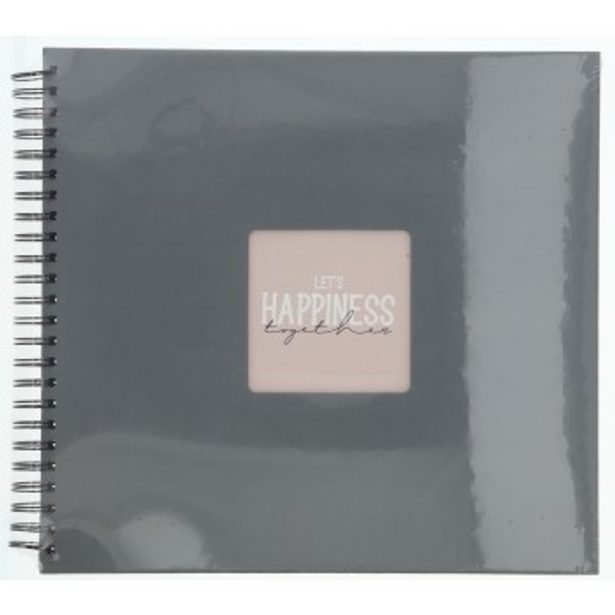 Hama album klasické spirálové FINE ART 36x32 cm, 50 stran, kamenná šedá, černé listy