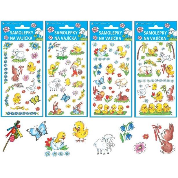 sada k dekor. vajec, TRAD.GELOVÉ, 19x9cm, samolepky