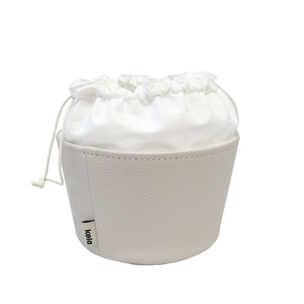 KELA Košík na chleba Grana PU kůže stříbrná šedá 11,0cm 28,0cm KL-12546