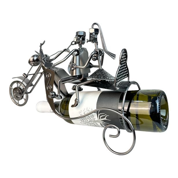 Stojan na víno kovový - Motorka