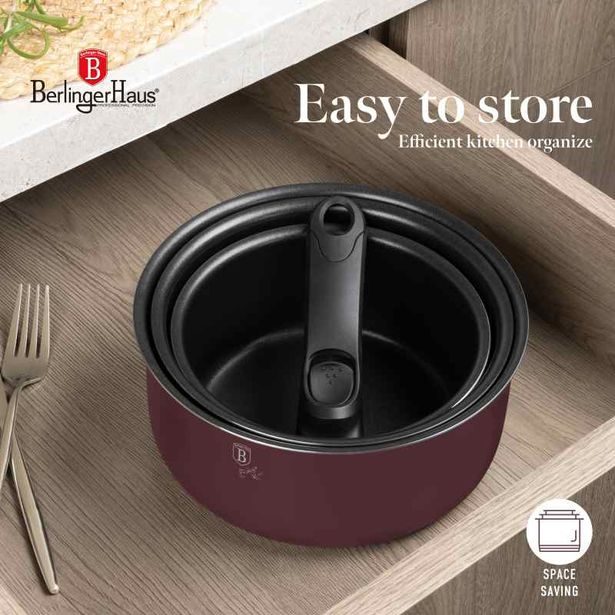 BERLINGERHAUS Sada nádobí s odnímatelnou rukojetí 12 ks Leonardo Collection BH-8250