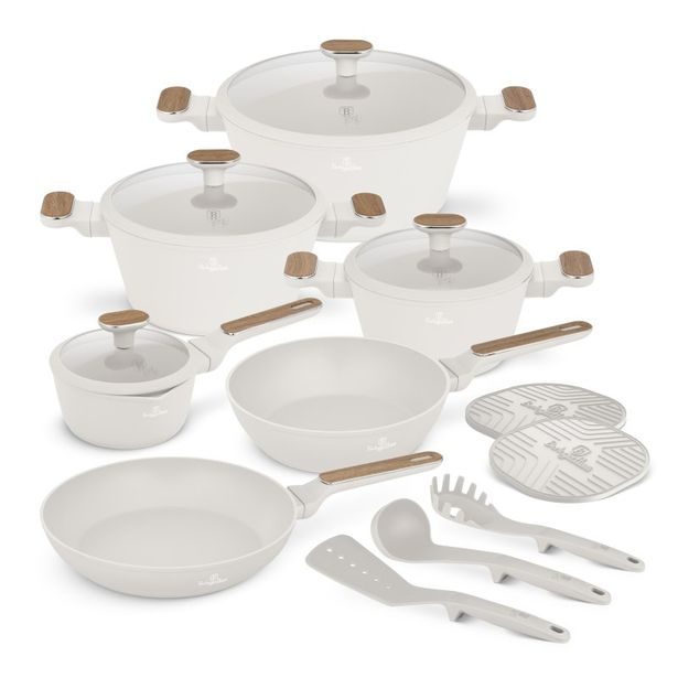 BERLINGERHAUS Sada nádobí s titanovým povrchem 15 ks Sahara Nordic Collection BH-8325