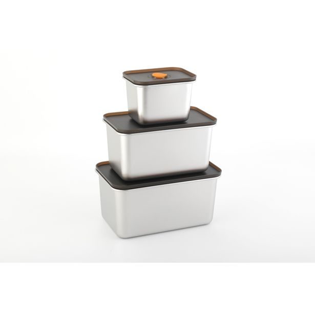 CS SOLINGEN Dóza na potraviny sada 3 ks s víkem 550, 1500, 2100 ml CS-101602