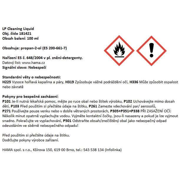 Hama set pro čištění gramofonových desek