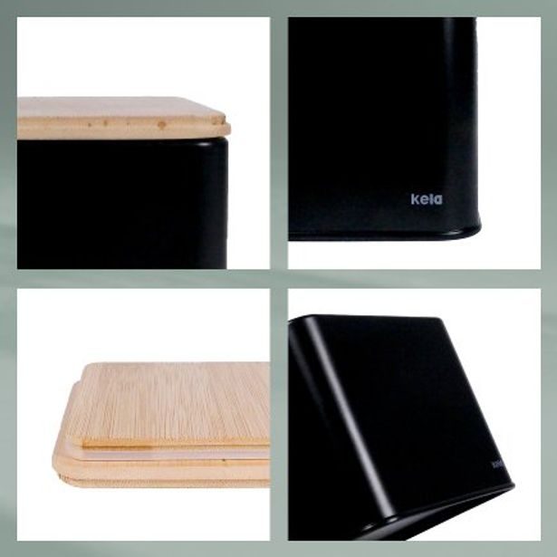 KELA Úložná dóza Kiril kovová černá 11,5x11,5x9,5cm 800,0ml KL-17887