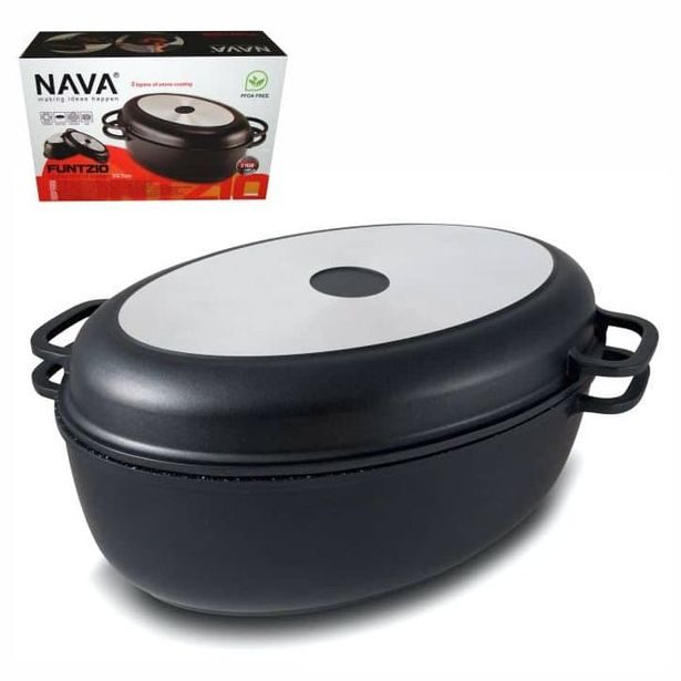 pekáč 39,5x27x18,5cm ovál+POskl. FUNTZIO, 8,4l, nepřiln.povrch