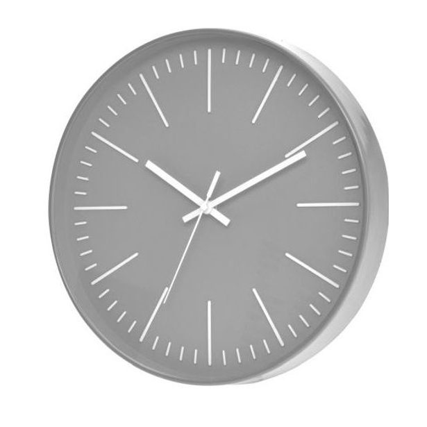 SEGNALE Nástěnné hodiny 30 cm šedé KO-837362100