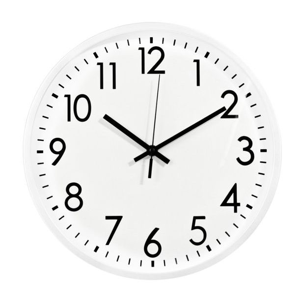 SEGNALE Hodiny nástěnné plast 30 cm bílý rám KO-837000110bila