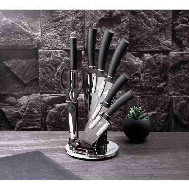 BERLINGERHAUS Sada nožů ve stojanu 8 ks Matte Black Collection BH-2565