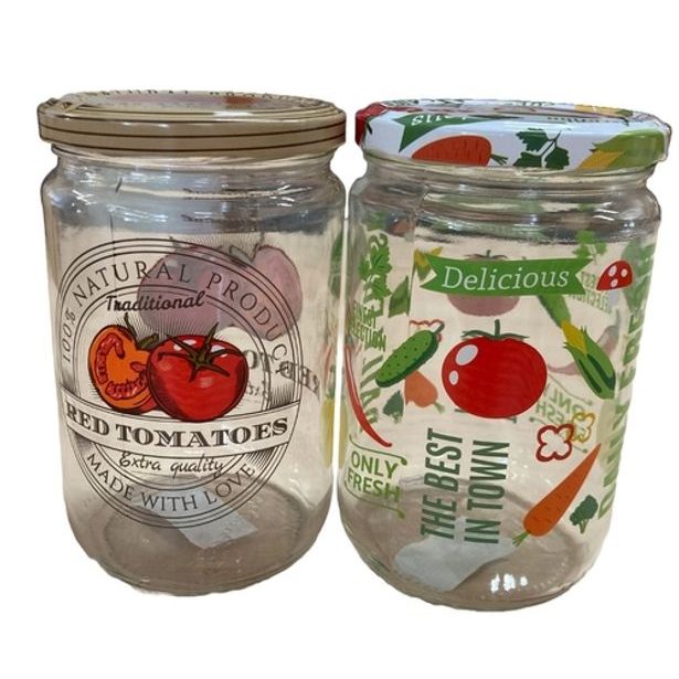 sklen.zavař. 660ml- 1ks-OVOCE, ZELENINA, víčko TO82