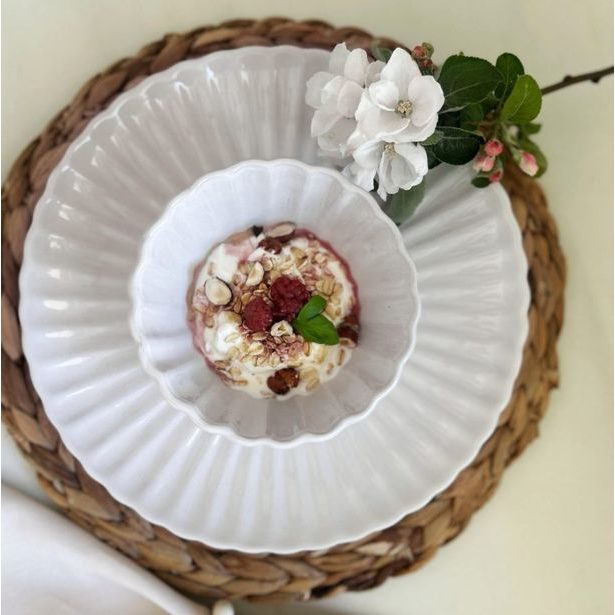 HIT Jídelní sada talířů porcelánová PEARL 18 ks bílá HT-24327901