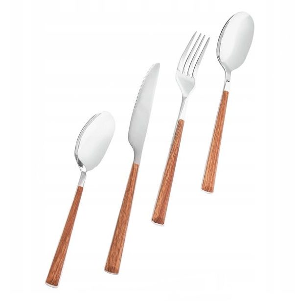 HIT Sada příborů 16 ks dřevo / nerez HT-22081576