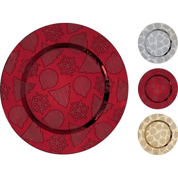 podnos d33cm, VÁNOČNÍ, mix barev