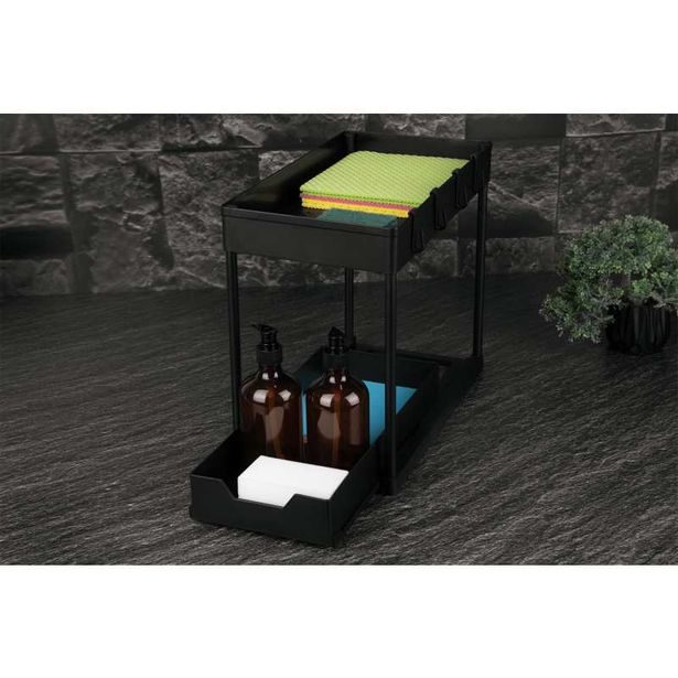 BERLINGERHAUS Kuchyňský organizér dvoupatrový černý BH-8547