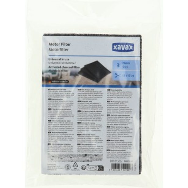 Xavax ochranný filtr pro motor vysavače, s aktivním uhlíkem, 3 ks v balení (cena za balení)