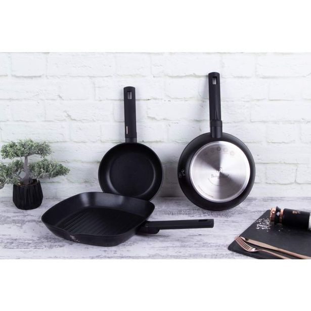 BERLINGERHAUS Sada pánví s titanovým povrchem 3 ks Monaco Collection steak BH-7096