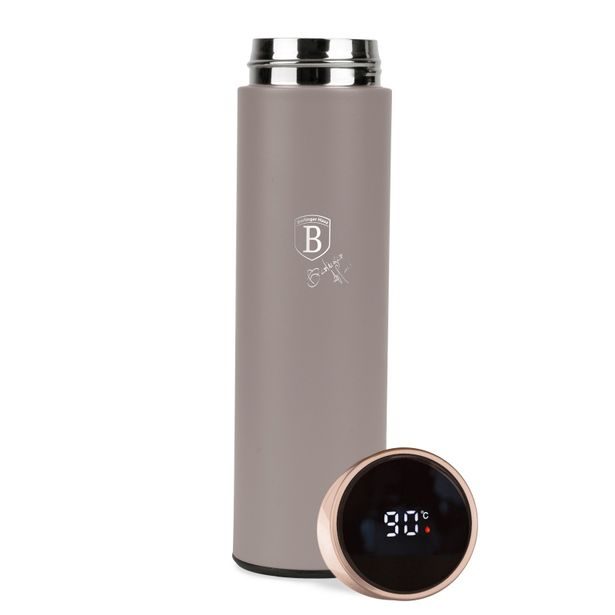 BERLINGERHAUS Chytrá termoska s ukazatelem teploty 0,5 l Taupe Collection BH-9677