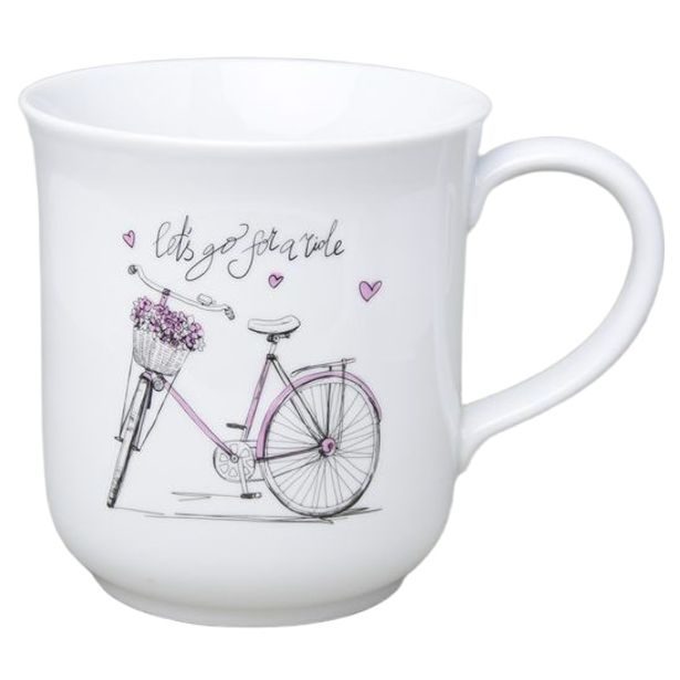 hrnek 380ml TINA - DÁM. KOLO A57460, čes.porcelán