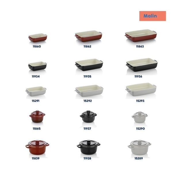 KELA Zapékací miska pekáček s poklicí MALIN 14 x 9,5 cm černá KL-11928